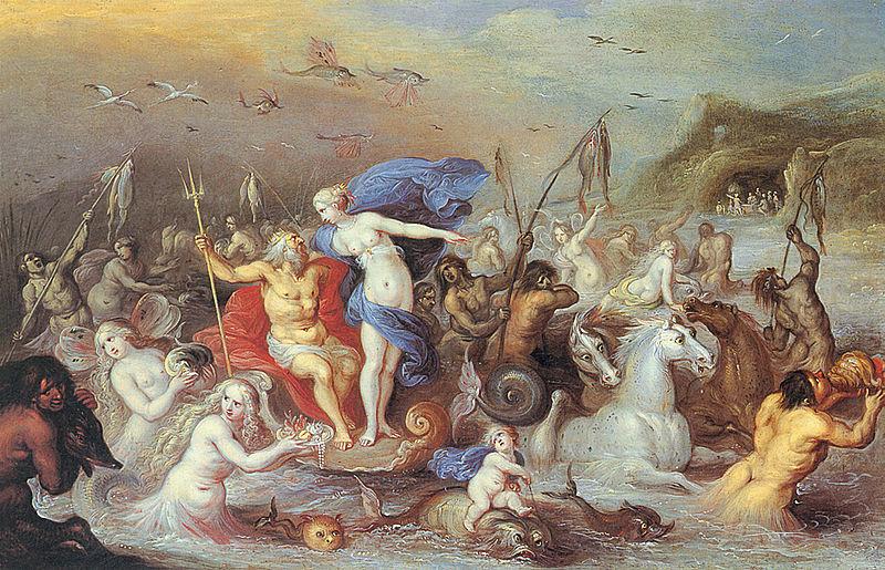 Frans Francken II Der Triumphzug von Neptun und Amphitrite oil painting picture